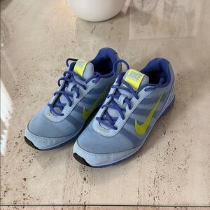 Nike Azure and Lime Athletic Shoes